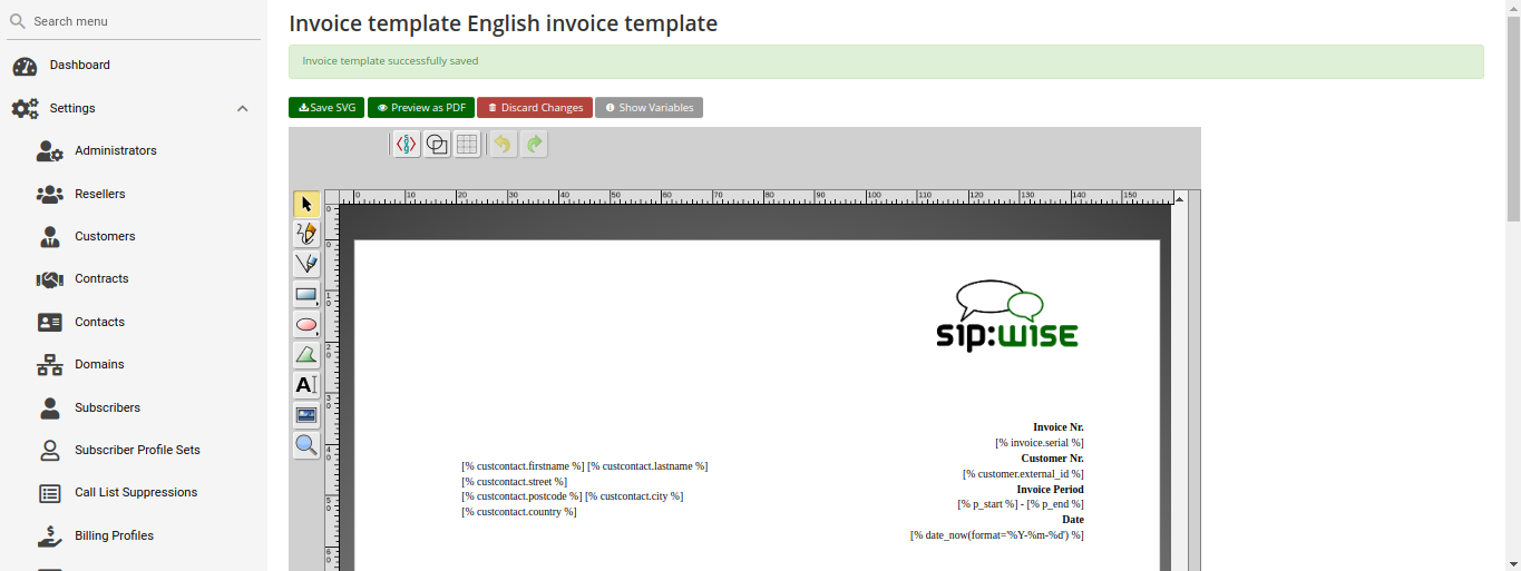 Preview Invoice Templates