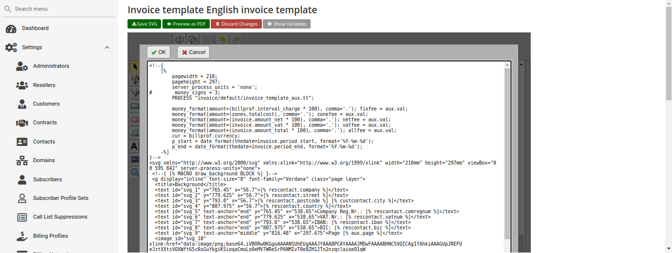 Invoice Templates XML Source