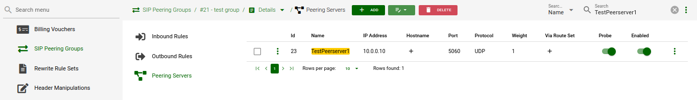 Enable Probing of Peering Server