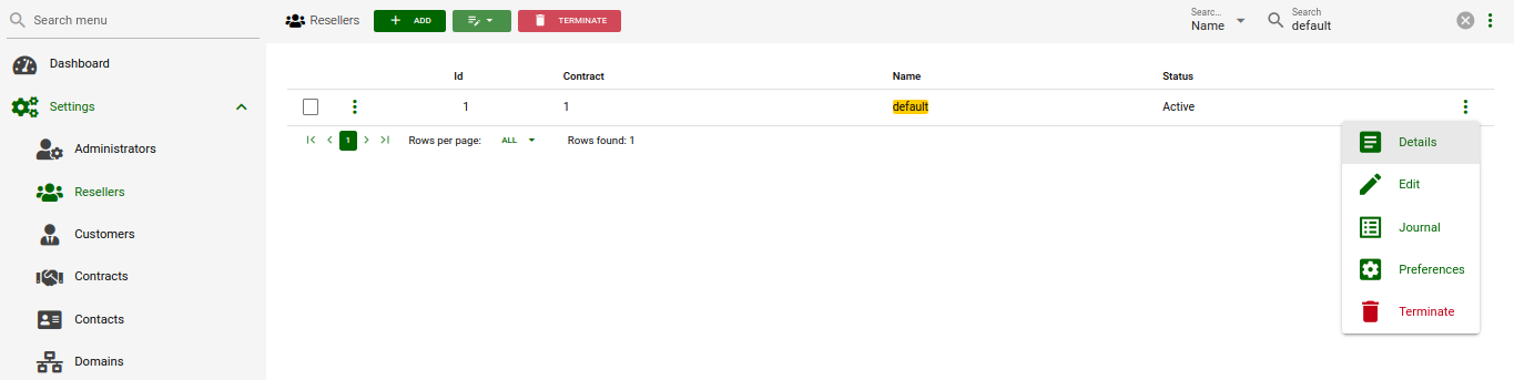 Rreseller details