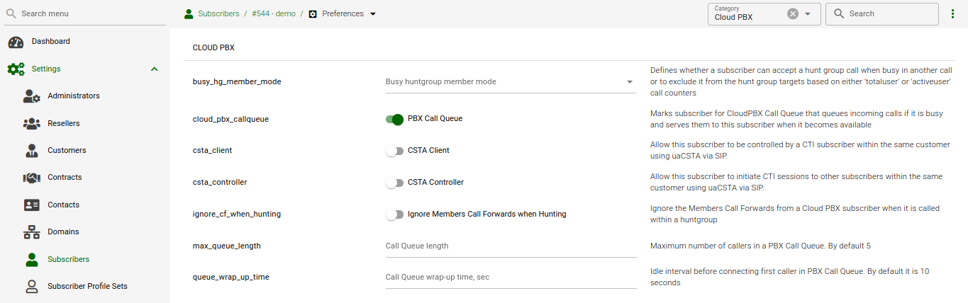 Call Queue Preferences