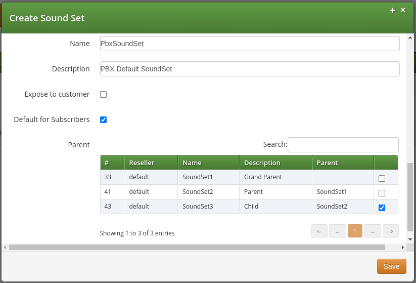 Create Customer Sound Set