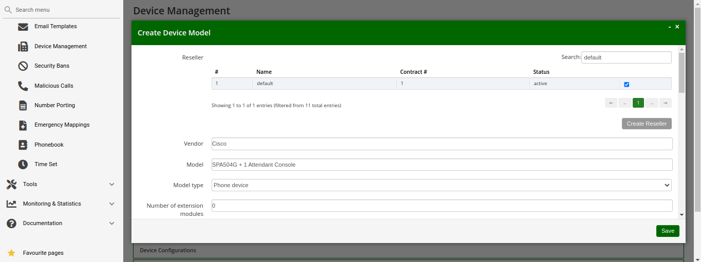 Create Device Model - Main