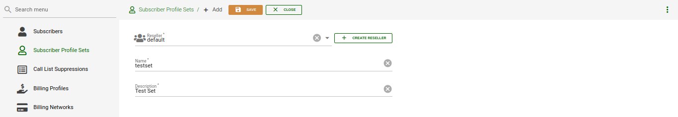 Save Subscriber Profile Sets