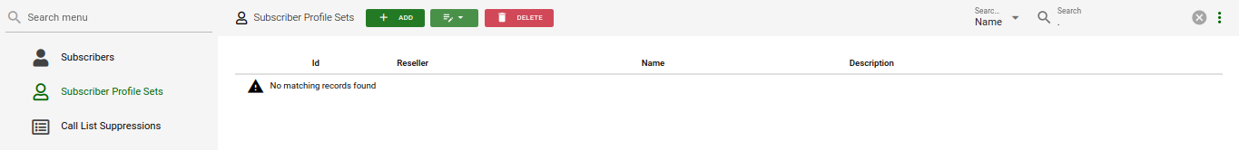 Add Subscriber Profile Sets