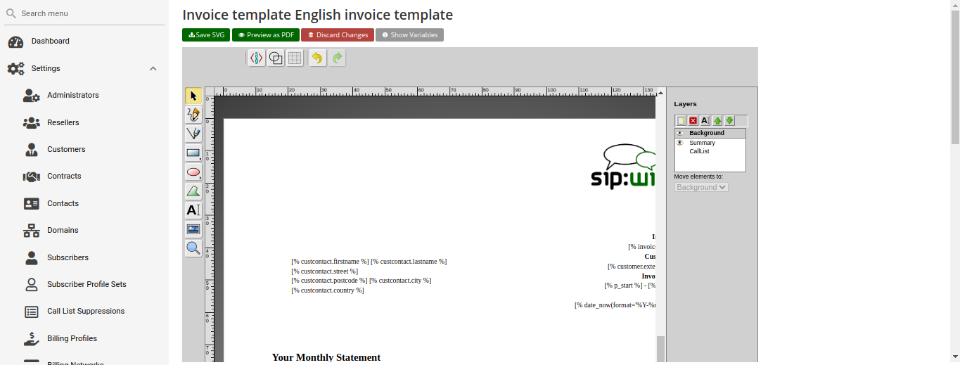 Invoice Templates Layers
