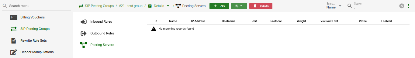 Add Peering Server