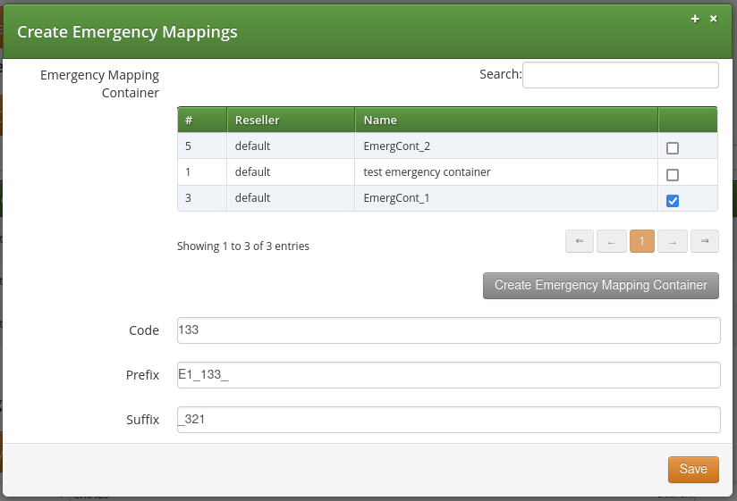 Creating an Emergency Mapping Entry
